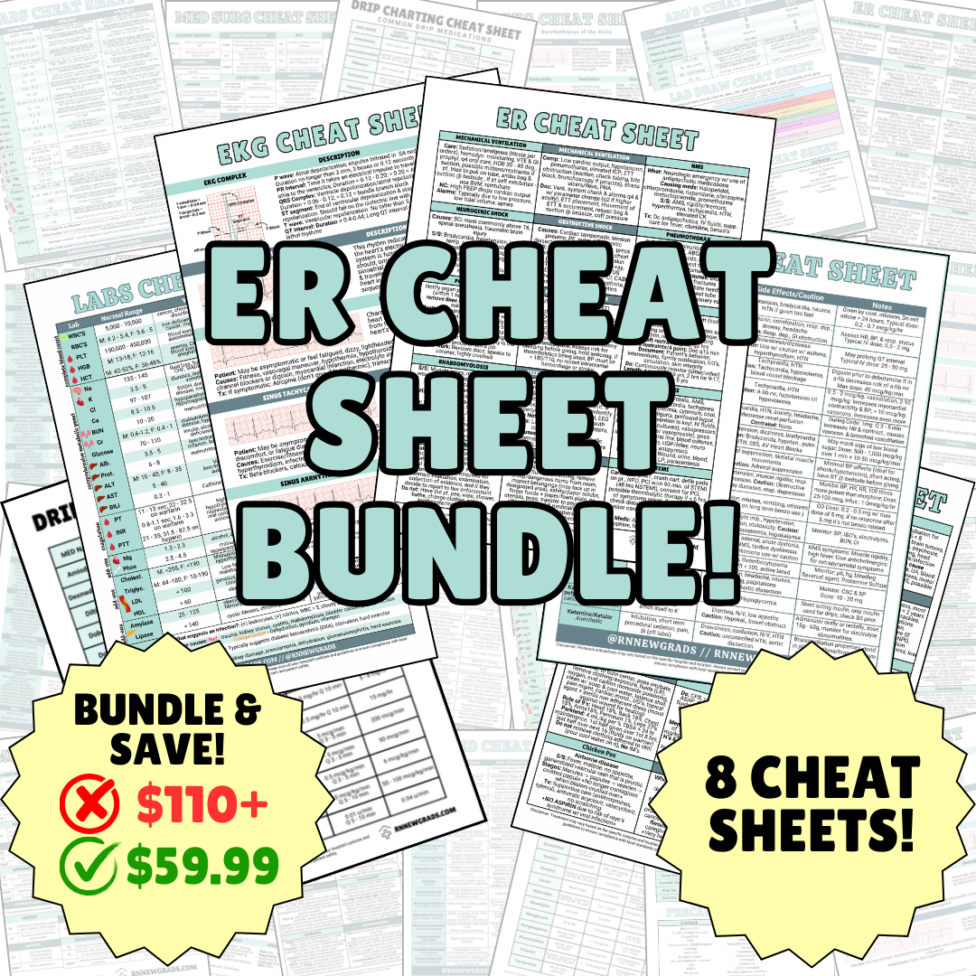 ER Cheat Sheet Bundle Product Photo