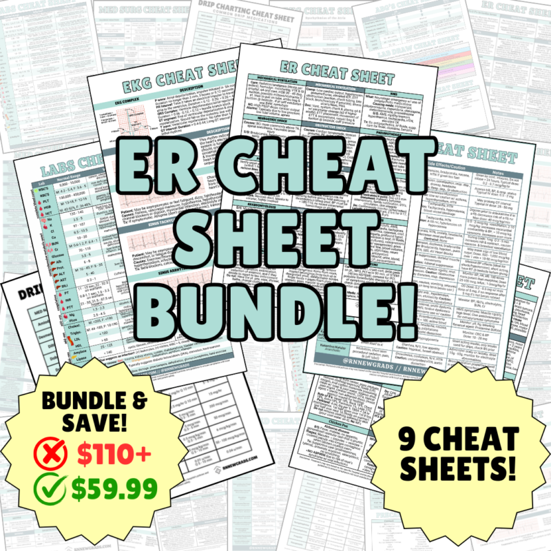 *NEW* ICU Cheat Sheet Bundle - RN New Grads