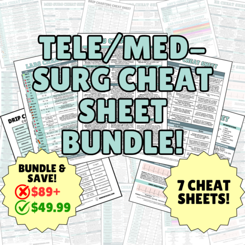 Tele:Med Surg Cheat Sheet Bundle Product Photo