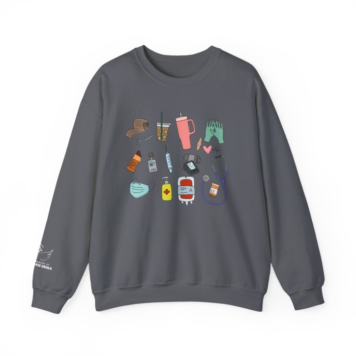 Healthcare Doodles Crewneck - Image 11