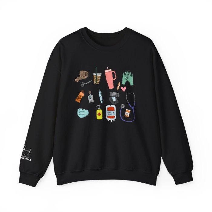 Healthcare Doodles Crewneck - Image 7