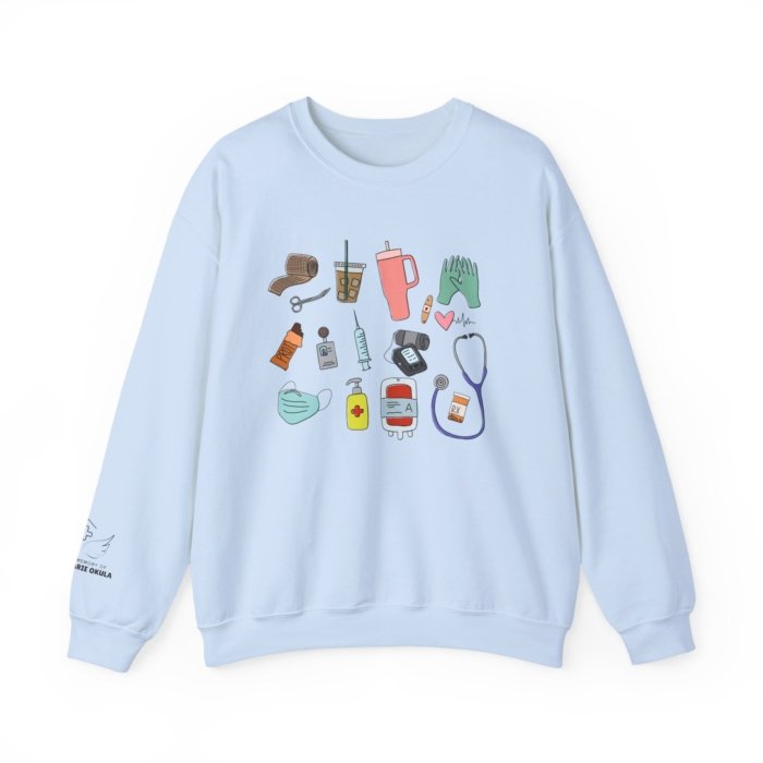 Healthcare Doodles Crewneck - Image 15