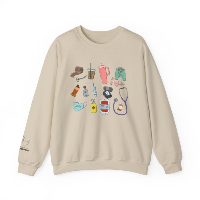 Healthcare Doodles Crewneck - Image 13