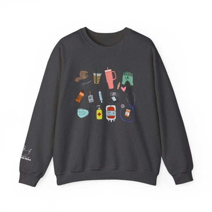 Healthcare Doodles Crewneck - Image 10