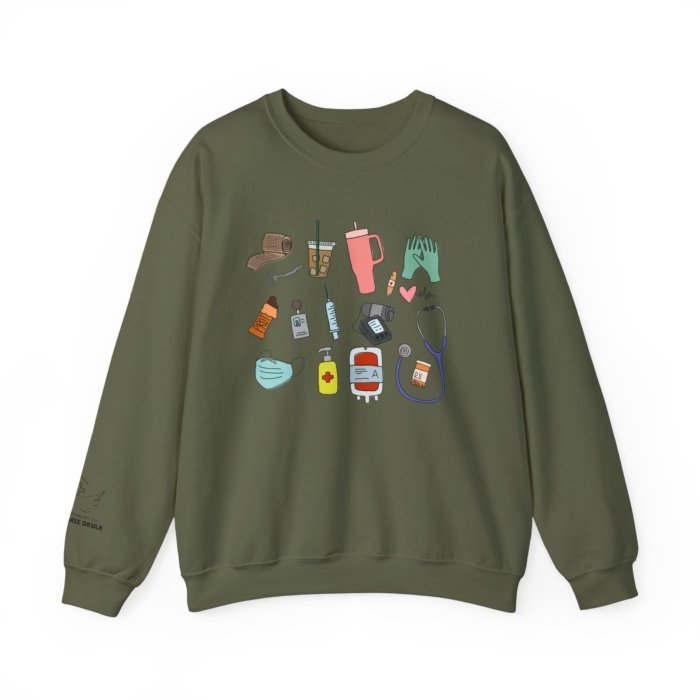 Healthcare Doodles Crewneck - Image 8