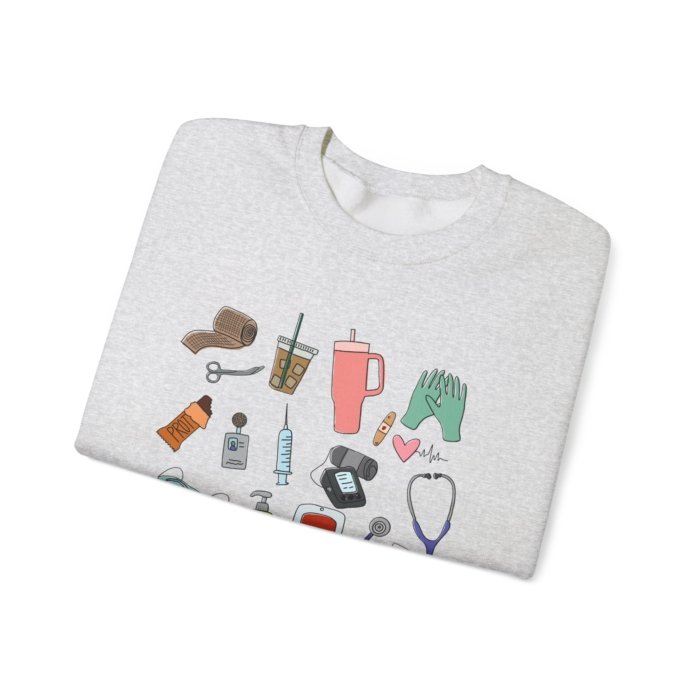 Healthcare Doodles Crewneck - Image 3