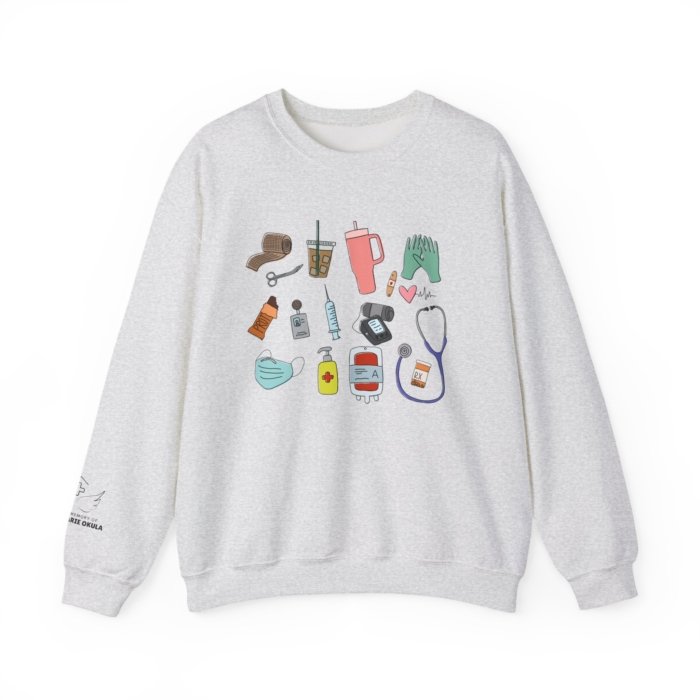 Healthcare Doodles Crewneck