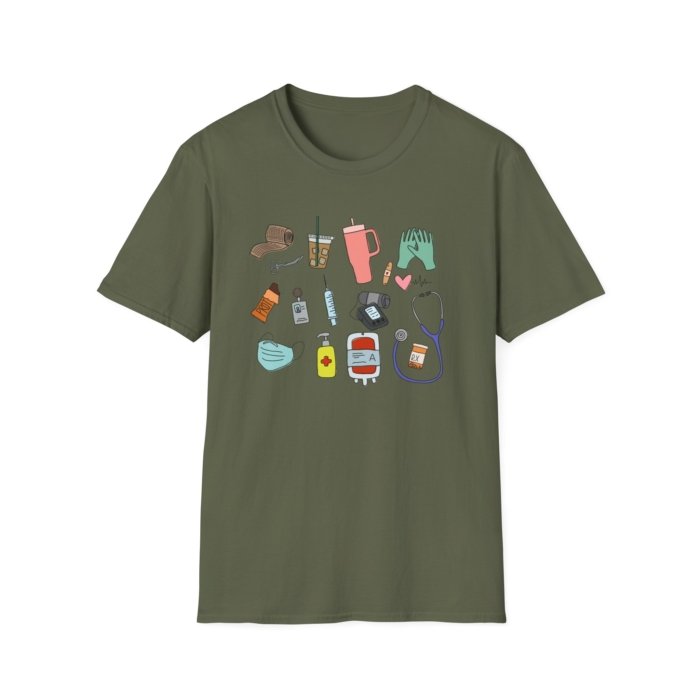 Healthcare Doodles T-Shirt - Image 26