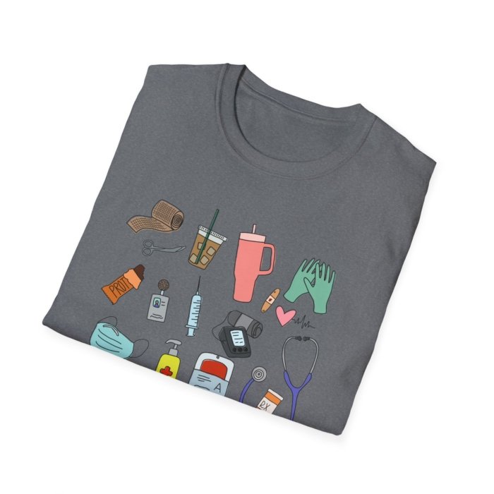 Healthcare Doodles T-Shirt - Image 41