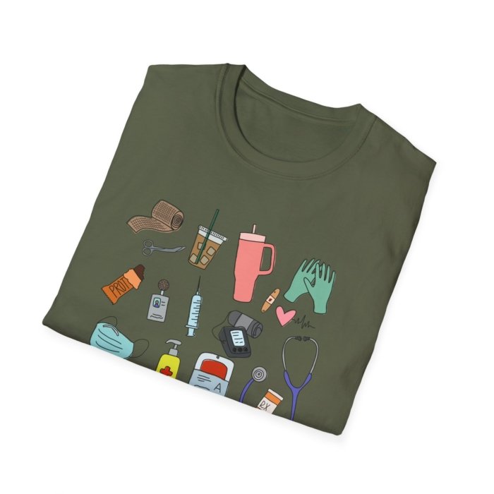 Healthcare Doodles T-Shirt - Image 29