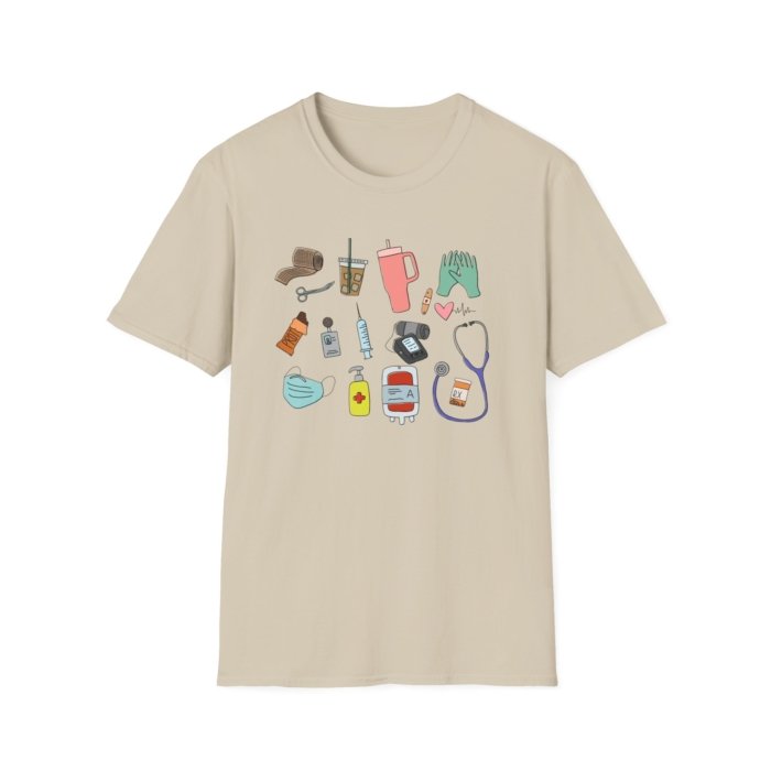 Healthcare Doodles T-Shirt - Image 14