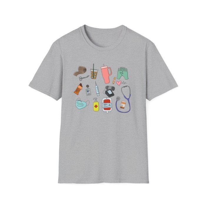 Healthcare Doodles T-Shirt - Image 18