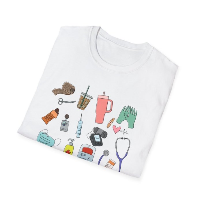 Healthcare Doodles T-Shirt - Image 8