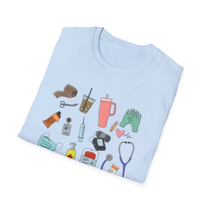 Healthcare Doodles T-Shirt - Image 49