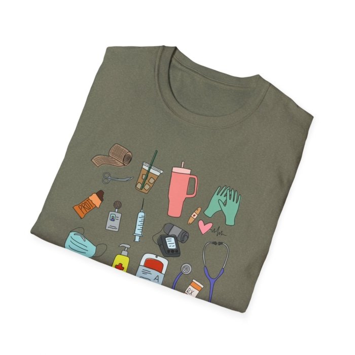 Healthcare Doodles T-Shirt - Image 25