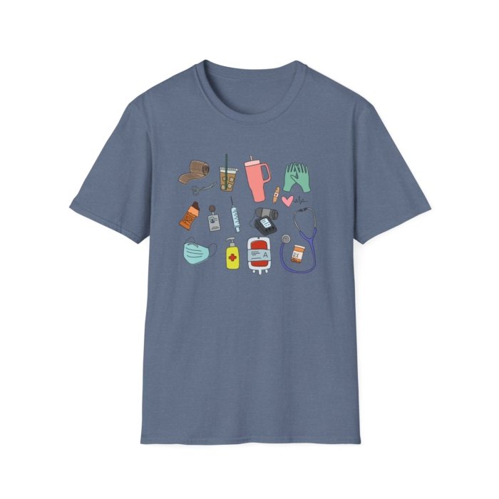 Healthcare Doodles T-Shirt - Image 50