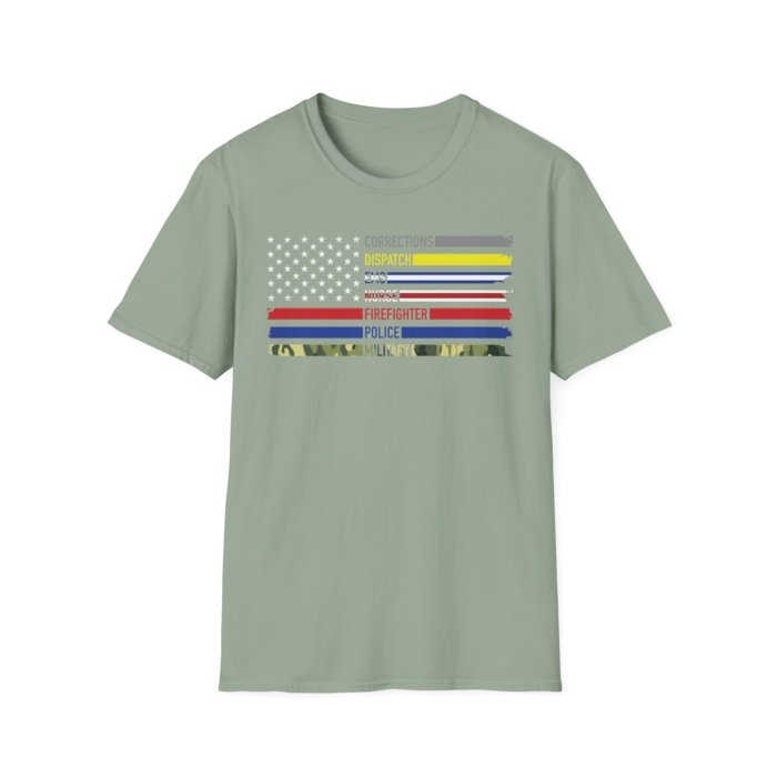 First Responders Flag T-Shirt - Image 6