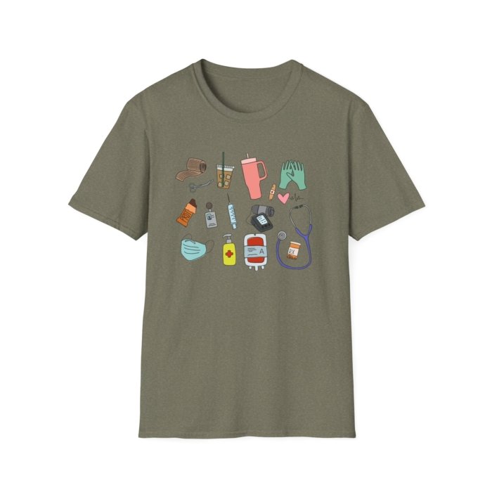 Healthcare Doodles T-Shirt - Image 22