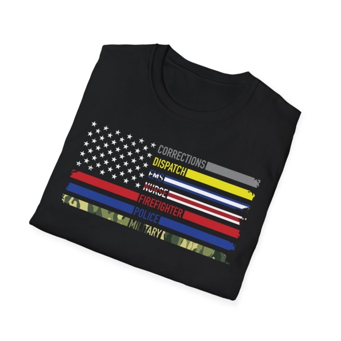 First Responders Flag T-Shirt - Image 4