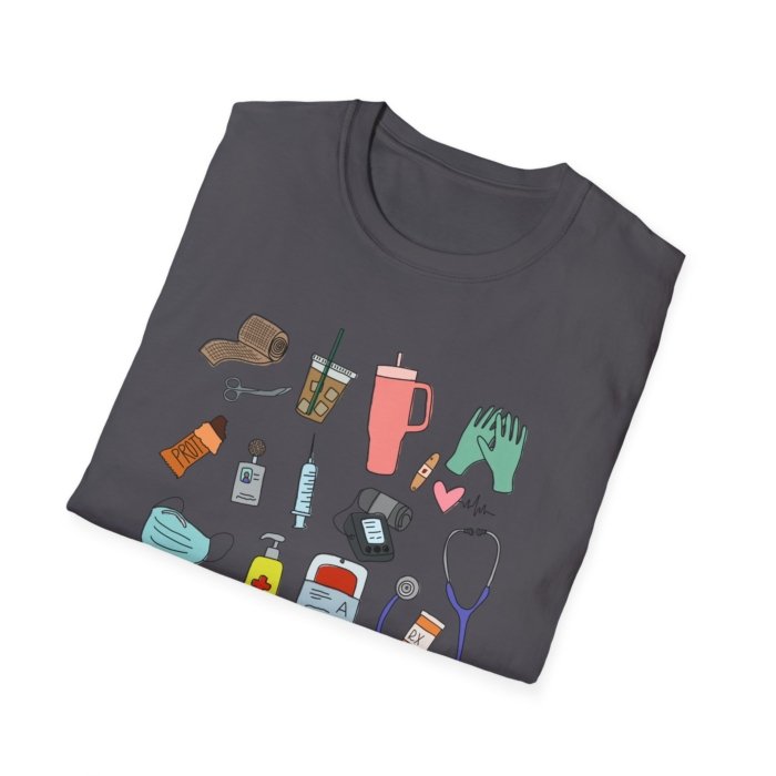 Healthcare Doodles T-Shirt - Image 57