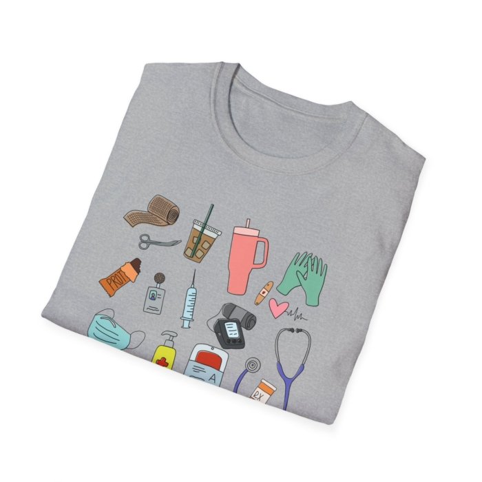 Healthcare Doodles T-Shirt - Image 21