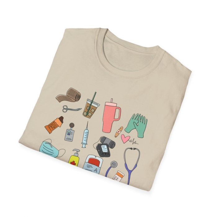 Healthcare Doodles T-Shirt - Image 17