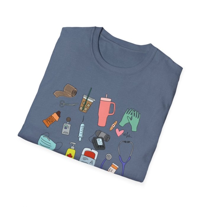 Healthcare Doodles T-Shirt - Image 53