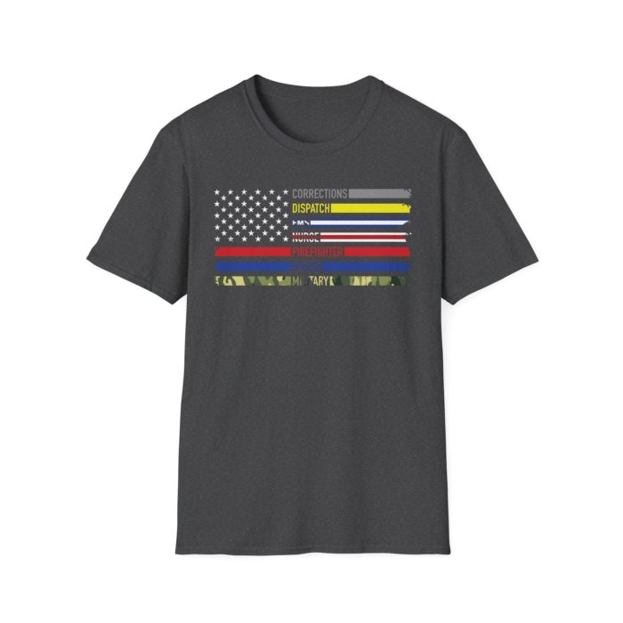 First Responders Flag T-Shirt - Image 10
