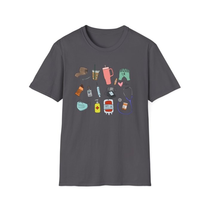 Healthcare Doodles T-Shirt - Image 54