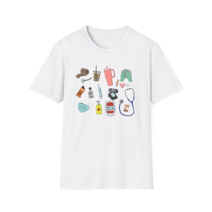 Healthcare Doodles T-Shirt - Image 5