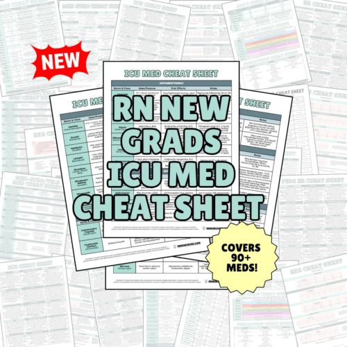 ICU Med Cheat Sheets